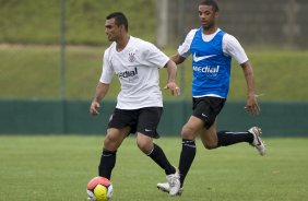 Durante o treino do Corinthians realizado esta manh no Spa Sport Resort, na cidade de Itu, interior de So Paulo, durante a pre-temporada de 2009; O time faz sua estreia no Campeonato Paulista no dia 22/01, contra o Barueri, no Pacaembu