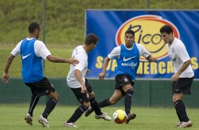 Durante o treino do Corinthians realizado esta manh no Spa Sport Resort, na cidade de Itu, interior de So Paulo, durante a pre-temporada de 2009; O time faz sua estreia no Campeonato Paulista no dia 22/01, contra o Barueri, no Pacaembu