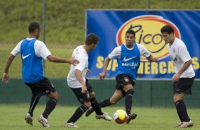 Durante o treino do Corinthians realizado esta manh no Spa Sport Resort, na cidade de Itu, interior de So Paulo, durante a pre-temporada de 2009; O time faz sua estreia no Campeonato Paulista no dia 22/01, contra o Barueri, no Pacaembu