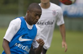 Durante o treino do Corinthians realizado esta manh no Spa Sport Resort, na cidade de Itu, interior de So Paulo, durante a pre-temporada de 2009; O time faz sua estreia no Campeonato Paulista no dia 22/01, contra o Barueri, no Pacaembu