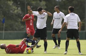 Durante o jogo-treino do Corinthians contra o São José realizado esta tarde no Spa Sport Resort, na cidade de Itu, interior de São Paulo, durante a pre-temporada de 2009; O time faz sua estreia no Campeonato Paulista no dia 22/01, contra o Barueri, no Pacaembu