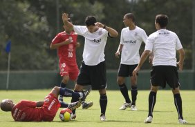 Durante o jogo-treino do Corinthians contra o So Jos realizado esta tarde no Spa Sport Resort, na cidade de Itu, interior de So Paulo, durante a pre-temporada de 2009; O time faz sua estreia no Campeonato Paulista no dia 22/01, contra o Barueri, no Pacaembu