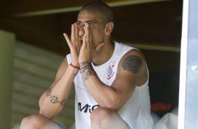 Durante o jogo-treino do Corinthians contra o So Jos realizado esta tarde no Spa Sport Resort, na cidade de Itu, interior de So Paulo, durante a pre-temporada de 2009; O time faz sua estreia no Campeonato Paulista no dia 22/01, contra o Barueri, no Pacaembu