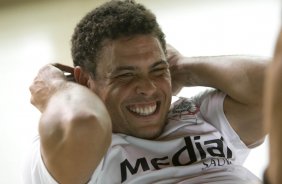Durante o treino do Corinthians realizado esta manh no Spa Sport Resort, na cidade de Itu, interior de So Paulo, durante a pre-temporada de 2009; Amanha o time faz um amistoso no Pacaembu contra o Estudiantes de Buenos Aires e sua estreia no Campeonato Paulista ser no dia 22/01, contra o Barueri, tambem no Pacaembu