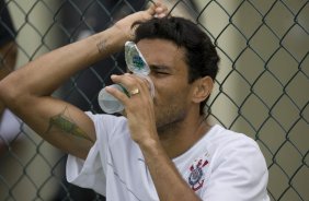 Durante o treino do Corinthians realizado esta manh no Spa Sport Resort, na cidade de Itu, interior de So Paulo, durante a pre-temporada de 2009; Amanha o time faz um amistoso no Pacaembu contra o Estudiantes de Buenos Aires e sua estreia no Campeonato Paulista ser no dia 22/01, contra o Barueri, tambem no Pacaembu