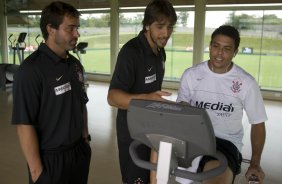 Durante o treino do Corinthians realizado esta manh no Spa Sport Resort, na cidade de Itu, interior de So Paulo, durante a pre-temporada de 2009; Amanha o time faz um amistoso no Pacaembu contra o Estudiantes de Buenos Aires e sua estreia no Campeonato Paulista ser no dia 22/01, contra o Barueri, tambem no Pacaembu