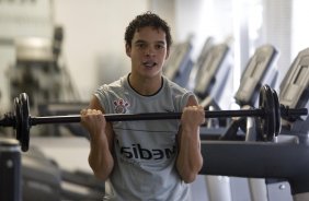 SP - ESPORTES - durante o treino do Corinthians realizado esta manh no Parque So Jorge, zona leste de So Paulo. O time joga pelo no Campeonato Paulista dia 24/01, domingo, contra o Bragantino, em Bragana Paulista