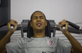 SP - ESPORTES - durante o treino do Corinthians realizado esta manh no Parque So Jorge, zona leste de So Paulo. O time joga pelo no Campeonato Paulista dia 24/01, domingo, contra o Bragantino, em Bragana Paulista