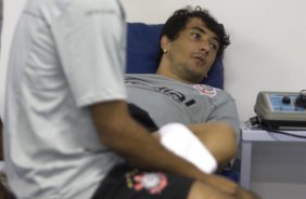 SP - ESPORTES - durante o treino do Corinthians realizado esta manh no Parque So Jorge, zona leste de So Paulo. O time joga pelo no Campeonato Paulista dia 24/01, domingo, contra o Bragantino, em Bragana Paulista