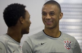 SP - ESPORTES - durante o treino do Corinthians realizado esta manh no Parque So Jorge, zona leste de So Paulo. O time joga pelo no Campeonato Paulista dia 24/01, domingo, contra o Bragantino, em Bragana Paulista