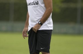 Durante o treino do Corinthians realizado esta manh no Spa Sport Resort, na cidade de Itu, interior de So Paulo, durante a pre-temporada de 2009; O time faz sua estreia no Campeonato Paulista no dia 22/01, contra o Barueri, no Pacaembu