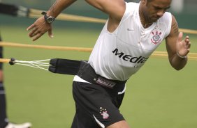 Durante o treino do Corinthians realizado esta manh no Spa Sport Resort, na cidade de Itu, interior de So Paulo, durante a pre-temporada de 2009; O time faz sua estreia no Campeonato Paulista no dia 22/01, contra o Barueri, no Pacaembu
