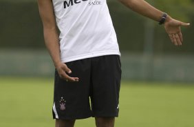Durante o treino do Corinthians realizado esta manh no Spa Sport Resort, na cidade de Itu, interior de So Paulo, durante a pre-temporada de 2009; O time faz sua estreia no Campeonato Paulista no dia 22/01, contra o Barueri, no Pacaembu
