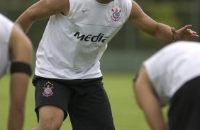 Durante o treino do Corinthians realizado esta manh no Spa Sport Resort, na cidade de Itu, interior de So Paulo, durante a pre-temporada de 2009; O time faz sua estreia no Campeonato Paulista no dia 22/01, contra o Barueri, no Pacaembu