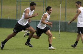 Durante o treino do Corinthians realizado esta manh no Spa Sport Resort, na cidade de Itu, interior de So Paulo, durante a pre-temporada de 2009; O time faz sua estreia no Campeonato Paulista no dia 22/01, contra o Barueri, no Pacaembu