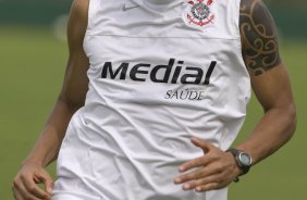 Durante o treino do Corinthians realizado esta manh no Spa Sport Resort, na cidade de Itu, interior de So Paulo, durante a pre-temporada de 2009; O time faz sua estreia no Campeonato Paulista no dia 22/01, contra o Barueri, no Pacaembu