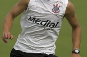 Durante o treino do Corinthians realizado esta manh no Spa Sport Resort, na cidade de Itu, interior de So Paulo, durante a pre-temporada de 2009; O time faz sua estreia no Campeonato Paulista no dia 22/01, contra o Barueri, no Pacaembu