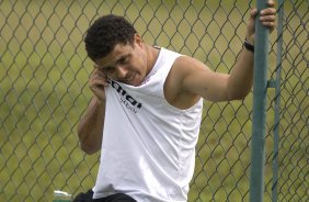 Durante o treino do Corinthians realizado esta manh no Spa Sport Resort, na cidade de Itu, interior de So Paulo, durante a pre-temporada de 2009; O time faz sua estreia no Campeonato Paulista no dia 22/01, contra o Barueri, no Pacaembu