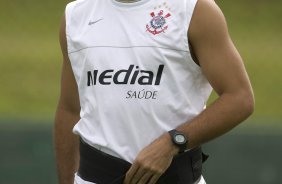 Durante o treino do Corinthians realizado esta manh no Spa Sport Resort, na cidade de Itu, interior de So Paulo, durante a pre-temporada de 2009; O time faz sua estreia no Campeonato Paulista no dia 22/01, contra o Barueri, no Pacaembu