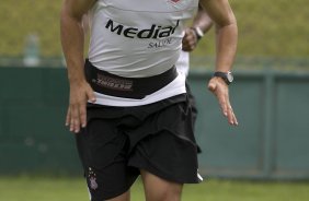 Durante o treino do Corinthians realizado esta manh no Spa Sport Resort, na cidade de Itu, interior de So Paulo, durante a pre-temporada de 2009; O time faz sua estreia no Campeonato Paulista no dia 22/01, contra o Barueri, no Pacaembu