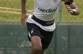 Durante o treino do Corinthians realizado esta manh no Spa Sport Resort, na cidade de Itu, interior de So Paulo, durante a pre-temporada de 2009; O time faz sua estreia no Campeonato Paulista no dia 22/01, contra o Barueri, no Pacaembu