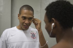 CORINTHIANS/SP X MOGI MIRIM/SP - nos vestirios antes do jogo realizado esta tarde no estdio do Pacaembu, zona oeste de So Paulo, vlido pelo Campeonato Paulista de 2009