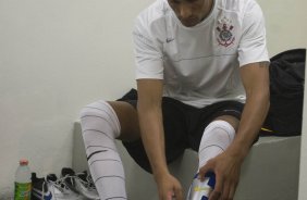 CORINTHIANS/SP X MOGI MIRIM/SP - nos vestirios antes do jogo realizado esta tarde no estdio do Pacaembu, zona oeste de So Paulo, vlido pelo Campeonato Paulista de 2009