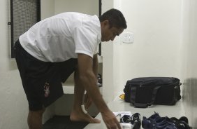 CORINTHIANS/SP X MOGI MIRIM/SP - nos vestirios antes do jogo realizado esta tarde no estdio do Pacaembu, zona oeste de So Paulo, vlido pelo Campeonato Paulista de 2009