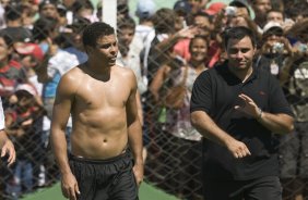 Durante o treino realizado esta manh no estdio Eduardo Jos Farah. O time joga amanh, domingo, 01/03 a noite, pelo Campeonato Paulista, contra o Marilia, no estdio Bento de Abreu, em Marilia