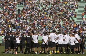 Durante o treino realizado esta manh no estdio Eduardo Jos Farah. O time joga amanh, domingo, 01/03 a noite, pelo Campeonato Paulista, contra o Marilia, no estdio Bento de Abreu, em Marilia