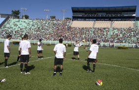 Durante o treino realizado esta manh no estdio Eduardo Jos Farah. O time joga amanh, domingo, 01/03 a noite, pelo Campeonato Paulista, contra o Marilia, no estdio Bento de Abreu, em Marilia