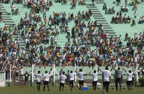 Durante o treino realizado esta manh no estdio Eduardo Jos Farah. O time joga amanh, domingo, 01/03 a noite, pelo Campeonato Paulista, contra o Marilia, no estdio Bento de Abreu, em Marilia