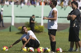 Durante o treino realizado esta manh no estdio Eduardo Jos Farah. O time joga amanh, domingo, 01/03 a noite, pelo Campeonato Paulista, contra o Marilia, no estdio Bento de Abreu, em Marilia