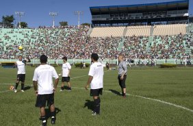 Durante o treino realizado esta manh no estdio Eduardo Jos Farah. O time joga amanh, domingo, 01/03 a noite, pelo Campeonato Paulista, contra o Marilia, no estdio Bento de Abreu, em Marilia