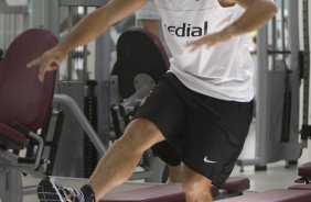 Durante o treino realizado esta manh em uma academia na cidade de Marilia. O time joga hoje, domingo, a noite, pelo Campeonato Paulista, contra o Marilia, no estdio Bento de Abreu, em Marilia