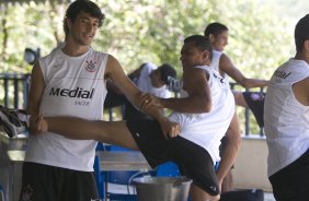 Douglas e Otacilio durante o alogamento realizado esta manhã no Hotel Beira Rio em Itumbiara, interior de Goias. O time joga hoje a noite, quarta-feira, 04/03, pelo Copa do Brasil, contra o Itumbiara/GO, no estádio JK em Itumbiara/GO