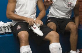 MARILIA X CORINTHIANS/SP - nos vestirios antes do jogo realizado esta noite no estdio Bento de Abreu, em Marilia, interior de So Paulo, vlido pelo Campeonato Paulista de 2009