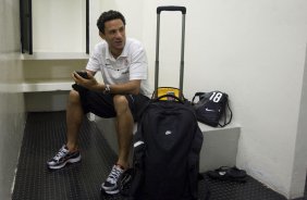 CORINTHIANS/SP X SAO CAETANO/SAO CAETANO DO SUL - nos vestiários antes da partida realizada esta noite no estádio do Pacaembu, zona oeste da cidade, válido pelo Campeonato Paulista de 2009