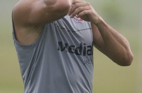 Durante o treino do Corinthians realizado esta tarde no Parque Ecolgico do Tiete, zona leste da cidade. O Corinthians joga amanh, quarta-feira, 10/03 a noite, pelo Campeonato Paulista 2009, contra o So Caetano, no estdio do Pacaembu