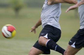 Durante o treino do Corinthians realizado esta tarde no Parque Ecolgico do Tiete, zona leste da cidade. O Corinthians joga amanh, quarta-feira, 10/03 a noite, pelo Campeonato Paulista 2009, contra o So Caetano, no estdio do Pacaembu