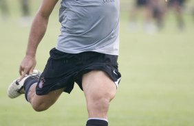 Durante o treino do Corinthians realizado esta tarde no Parque Ecolgico do Tiete, zona leste da cidade. O Corinthians joga amanh, quarta-feira, 10/03 a noite, pelo Campeonato Paulista 2009, contra o So Caetano, no estdio do Pacaembu