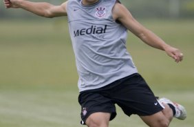 Durante o treino do Corinthians realizado esta tarde no Parque Ecolgico do Tiete, zona leste da cidade. O Corinthians joga amanh, quarta-feira, 10/03 a noite, pelo Campeonato Paulista 2009, contra o So Caetano, no estdio do Pacaembu