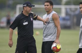 Durante o treino do Corinthians realizado esta tarde no Parque Ecolgico do Tiete, zona leste da cidade. O Corinthians joga amanh, quarta-feira, 10/03 a noite, pelo Campeonato Paulista 2009, contra o So Caetano, no estdio do Pacaembu