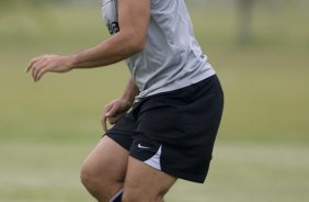 Durante o treino do Corinthians realizado esta tarde no Parque Ecolgico do Tiete, zona leste da cidade. O Corinthians joga amanh, quarta-feira, 10/03 a noite, pelo Campeonato Paulista 2009, contra o So Caetano, no estdio do Pacaembu