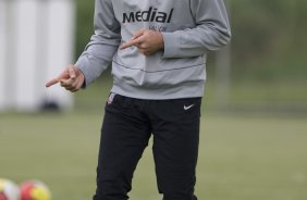 Durante o treino do Corinthians realizado esta tarde no Parque Ecolgico do Tiete, zona leste da cidade. O Corinthians joga amanh, quarta-feira, 10/03 a noite, pelo Campeonato Paulista 2009, contra o So Caetano, no estdio do Pacaembu