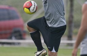 Durante o treino do Corinthians realizado esta tarde no Parque Ecolgico do Tiete, zona leste da cidade. O Corinthians joga amanh, quarta-feira, 10/03 a noite, pelo Campeonato Paulista 2009, contra o So Caetano, no estdio do Pacaembu