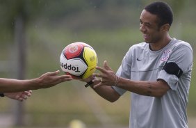 Durante o treino do Corinthians realizado esta tarde no Parque Ecolgico do Tiete, zona leste da cidade. O Corinthians joga domingo, 15/03 a tarde, pelo Campeonato Paulista 2009, contra o Santo Andr, no estdio do Bruno Jos Daniel