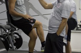 Durante o treino do Corinthians realizado esta tarde no Parque Ecolgico do Tiete, zona leste da cidade. O Corinthians joga domingo, 15/03 a tarde, pelo Campeonato Paulista 2009, contra o Santo Andr, no estdio do Bruno Jos Daniel