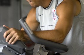 Durante o treino do Corinthians realizado esta tarde no Parque Ecolgico do Tiete, zona leste da cidade. O Corinthians joga domingo, 15/03 a tarde, pelo Campeonato Paulista 2009, contra o Santo Andr, no estdio do Bruno Jos Daniel