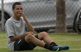 Durante o treino do Corinthians realizado esta tarde no Parque Ecolgico do Tiete, zona leste da cidade. O Corinthians joga domingo, 15/03 a tarde, pelo Campeonato Paulista 2009, contra o Santo Andr, no estdio do Bruno Jos Daniel